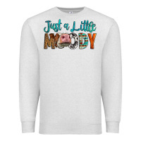 Oatmeal Heather Western Just A Little Moody Cow Premium Sweatshirt - LillyAllenDesigns