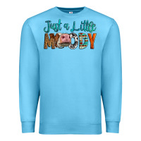 Ocean Blue Western Just A Little Moody Cow Premium Sweatshirt - LillyAllenDesigns
