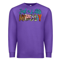 Purple Western Just A Little Moody Cow Premium Sweatshirt - LillyAllenDesigns