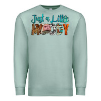 Seafoam Western Just A Little Moody Cow Premium Sweatshirt - LillyAllenDesigns