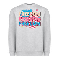 Heather Grey Freedom freedom freedom Heavyweight Sweatshirt - FaDigitalArtStudio