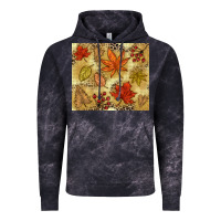 Cloud Black Fall leaves Vintage Hoodie - NancyCooperArtShop