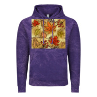 Cloud Purple Fall leaves Vintage Hoodie - NancyCooperArtShop