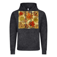 Vintage Black Fall leaves Vintage Hoodie - NancyCooperArtShop