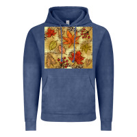 Vintage Denim Fall leaves Vintage Hoodie - NancyCooperArtShop