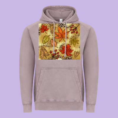 Fall Leaves Vintage Hoodie Designed By Nancycooperartshop