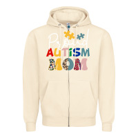 Sandshell Proud Autism Mom Leopard Pattern Design Autism Awa Zipper Hoodie - CowhideDigitalArt