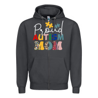 Smoke Proud Autism Mom Leopard Pattern Design Autism Awa Zipper Hoodie - CowhideDigitalArt