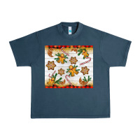 Midnight Navy Christmas gingerbread cookies and candy cane Urban Heavy Tee - NancyCooperArtShop
