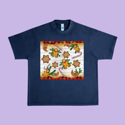 Christmas Gingerbread Cookies And Candy Cane Urban Heavy Tee Designed By Nancycooperartshop