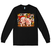 Black christmas pigs Long Sleeve Tee - Jasminsmagicworld