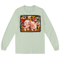 Matcha christmas pigs Long Sleeve Tee - Jasminsmagicworld