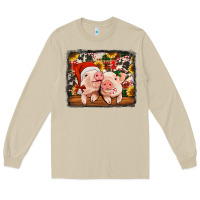 Mushroom christmas pigs Long Sleeve Tee - Jasminsmagicworld