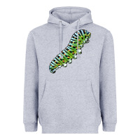 Heather Grey Papilio Machaon Caterpillar Heavyweight Hoodie - LillyAllenDesigns