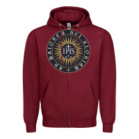 Burgundy ignatius of loyola society of jesus Zipper Hoodie - tuanDangUi