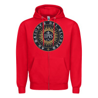 Red ignatius of loyola society of jesus Zipper Hoodie - tuanDangUi