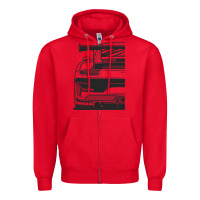 Red gt3 rs 991.2 fragment rear Zipper Hoodie - tuanDangUi