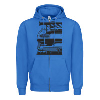 True Royal gt3 rs 991.2 fragment rear Zipper Hoodie - tuanDangUi