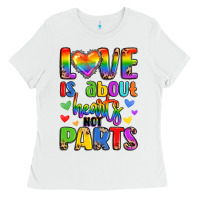 White love is about hearts not parts Ladies Tee - LillyAllenDesigns