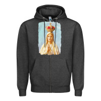 Charcoal Heather our lady of fatima Zipper Hoodie - tuanDangUi