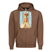 Chestnut our lady of fatima Zipper Hoodie - tuanDangUi