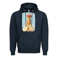 Navy our lady of fatima Zipper Hoodie - tuanDangUi