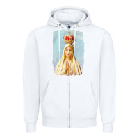 White our lady of fatima Zipper Hoodie - tuanDangUi