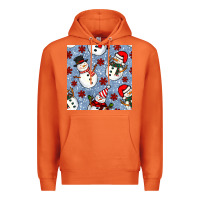 Carrot christmas snowman seamless pattern Premium Hoodie - BundleAndBundleShop