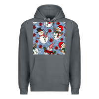 Rock christmas snowman seamless pattern Premium Hoodie - BundleAndBundleShop