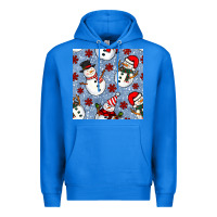 True Royal christmas snowman seamless pattern Premium Hoodie - BundleAndBundleShop