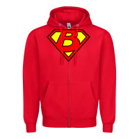 Red super b Zipper Hoodie - tuanDangUi