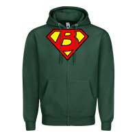 Sports Green super b Zipper Hoodie - tuanDangUi
