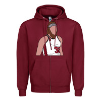 Burgundy bill walton blazers Zipper Hoodie - tuanDangUi