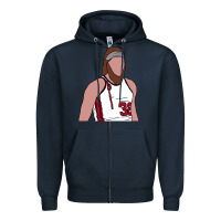 Navy bill walton blazers Zipper Hoodie - tuanDangUi