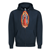 Navy our lady of guadalupe virgin mary Zipper Hoodie - tuanDangUi