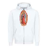 White our lady of guadalupe virgin mary Zipper Hoodie - tuanDangUi
