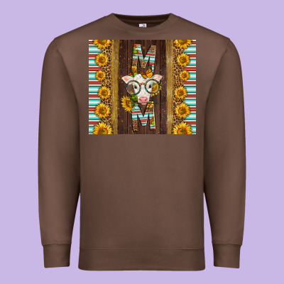 Western Baby Calf Mom Premium Sweatshirt Designed By Lillyallendesigns