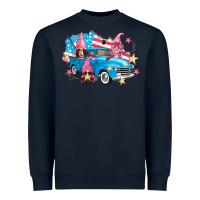 Navy American truck gnomes Heavyweight Sweatshirt - FaDigitalArtStudio
