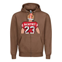 Chestnut christian mccaffrey back to Zipper Hoodie - tuanDangUi