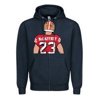 Navy christian mccaffrey back to Zipper Hoodie - tuanDangUi