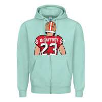 Seafoam christian mccaffrey back to Zipper Hoodie - tuanDangUi