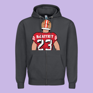 Christian Mccaffrey Back To Zipper Hoodie Designed By Tuandangui