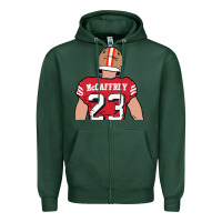 Sports Green christian mccaffrey back to Zipper Hoodie - tuanDangUi