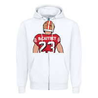 White christian mccaffrey back to Zipper Hoodie - tuanDangUi