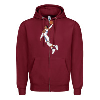 Burgundy russell westbrook dunk Zipper Hoodie - tuanDangUi