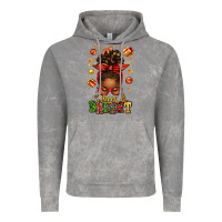 Cloud Rock merry and bright christmas afro messy bun Vintage Hoodie - texasbilliewilder