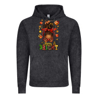Vintage Black merry and bright christmas afro messy bun Vintage Hoodie - texasbilliewilder