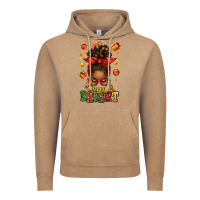 Vintage Coffee merry and bright christmas afro messy bun Vintage Hoodie - texasbilliewilder