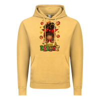 Vintage Mustard merry and bright christmas afro messy bun Vintage Hoodie - texasbilliewilder