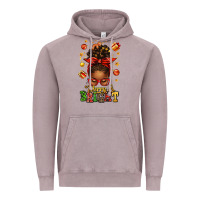 Vintage Zinc merry and bright christmas afro messy bun Vintage Hoodie - texasbilliewilder